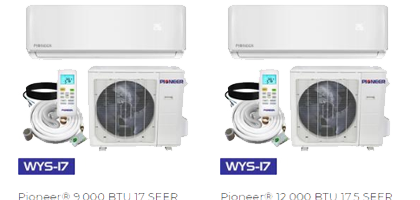 PIONEER WYS Wall Mounted Mini splits